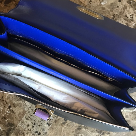 Bulgari flap cover "Palmellato" handcarry bag - Picture 6 of 8